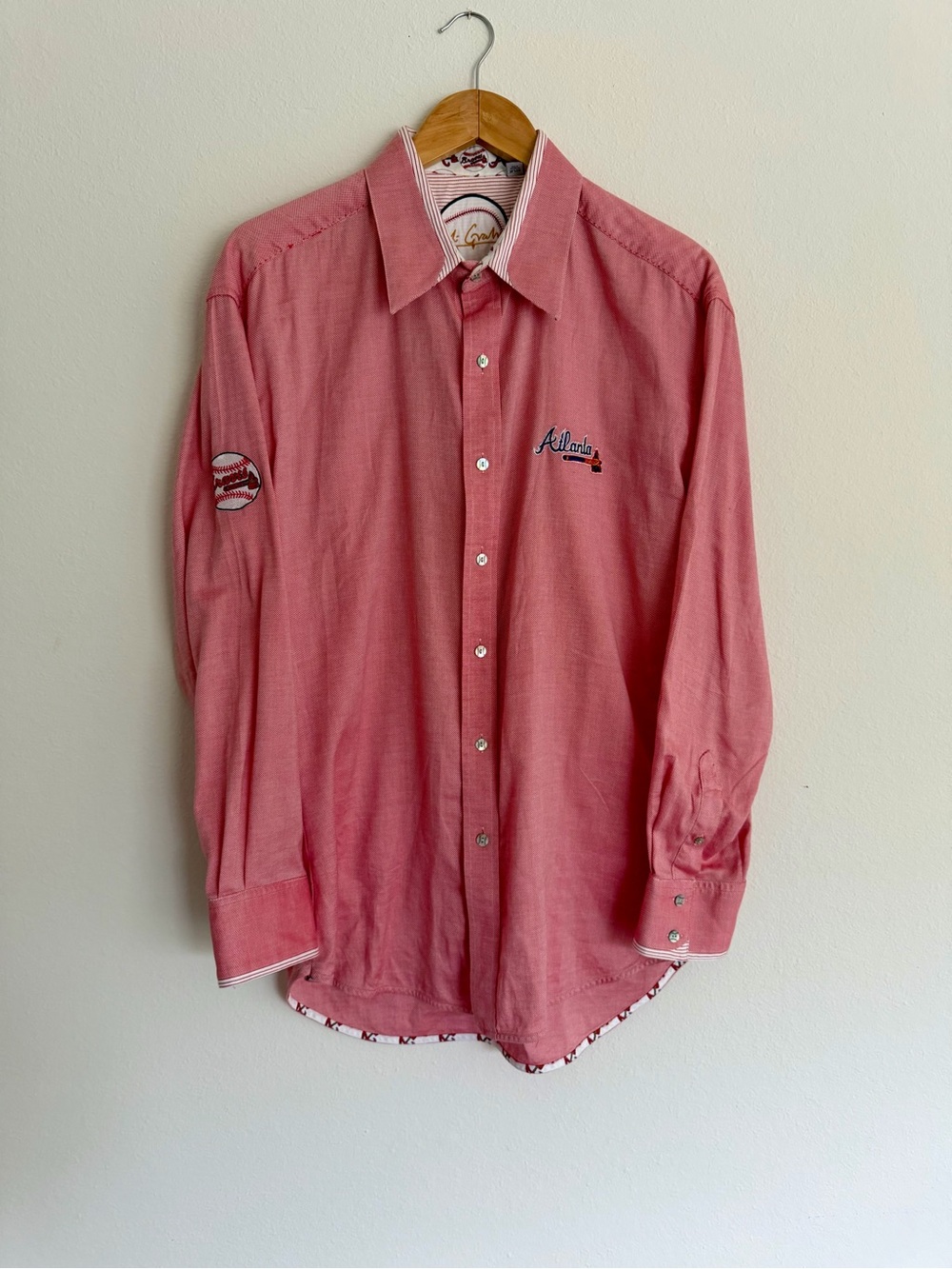 Robert Graham Atlanta Braves Long-Sleeve Button-Down Shirt